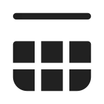 Table Insert Up SVG Icon